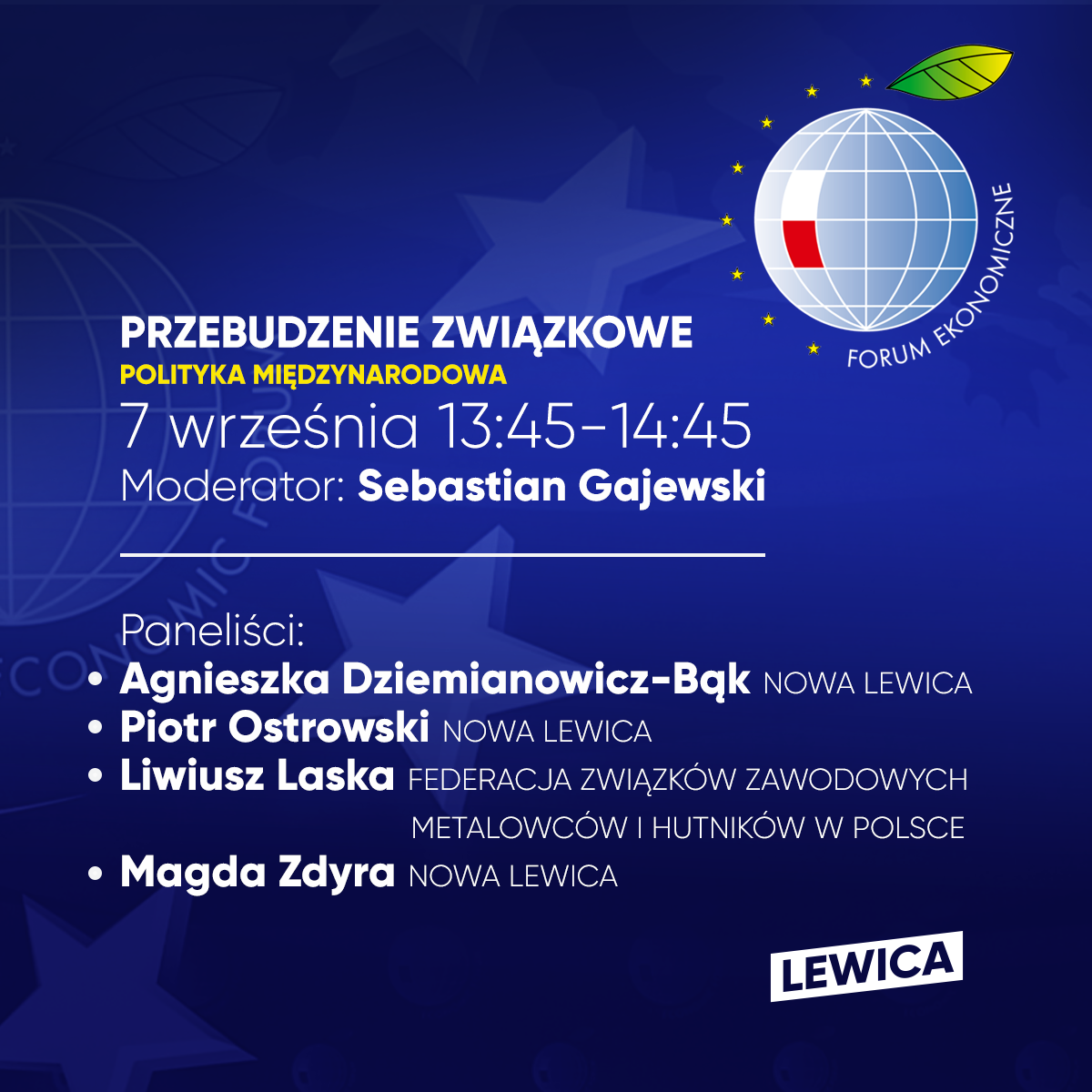 Plakat zapraszający na panel dyskusyjny